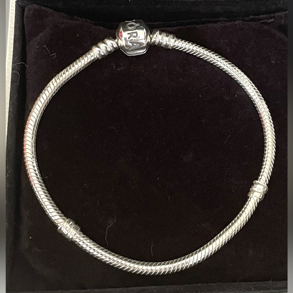 Pandora Sterling Silver 925 Moments Snake Chain Bracelet 8”